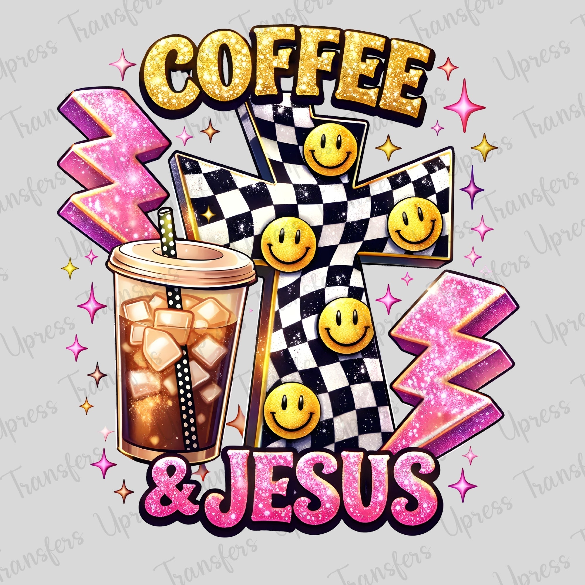 Preppy Sparkly Coffee And Jesus