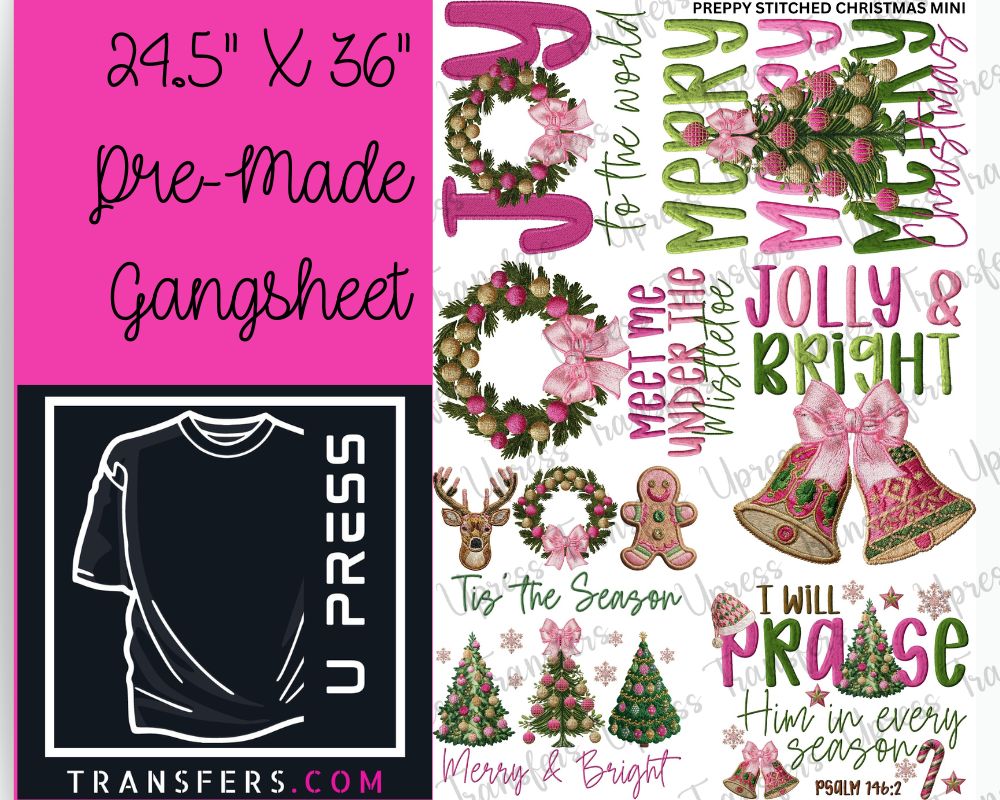 Preppy Stitched Christmas Mini