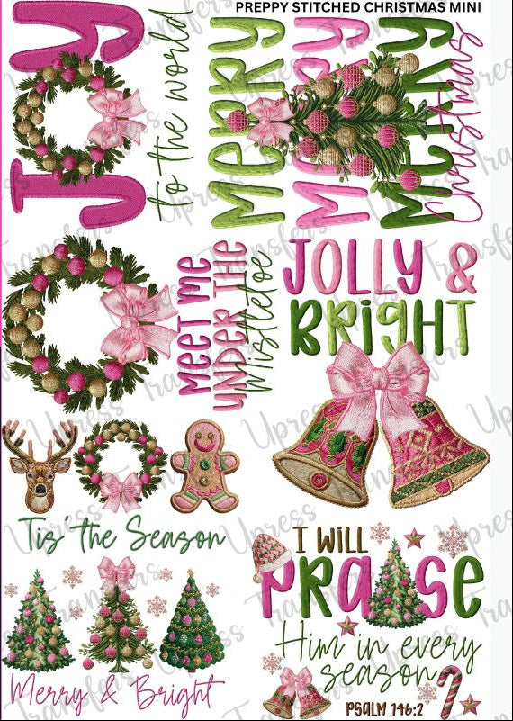 Preppy Stitched Christmas Mini