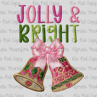 Preppy Stitched Jolly And Bright