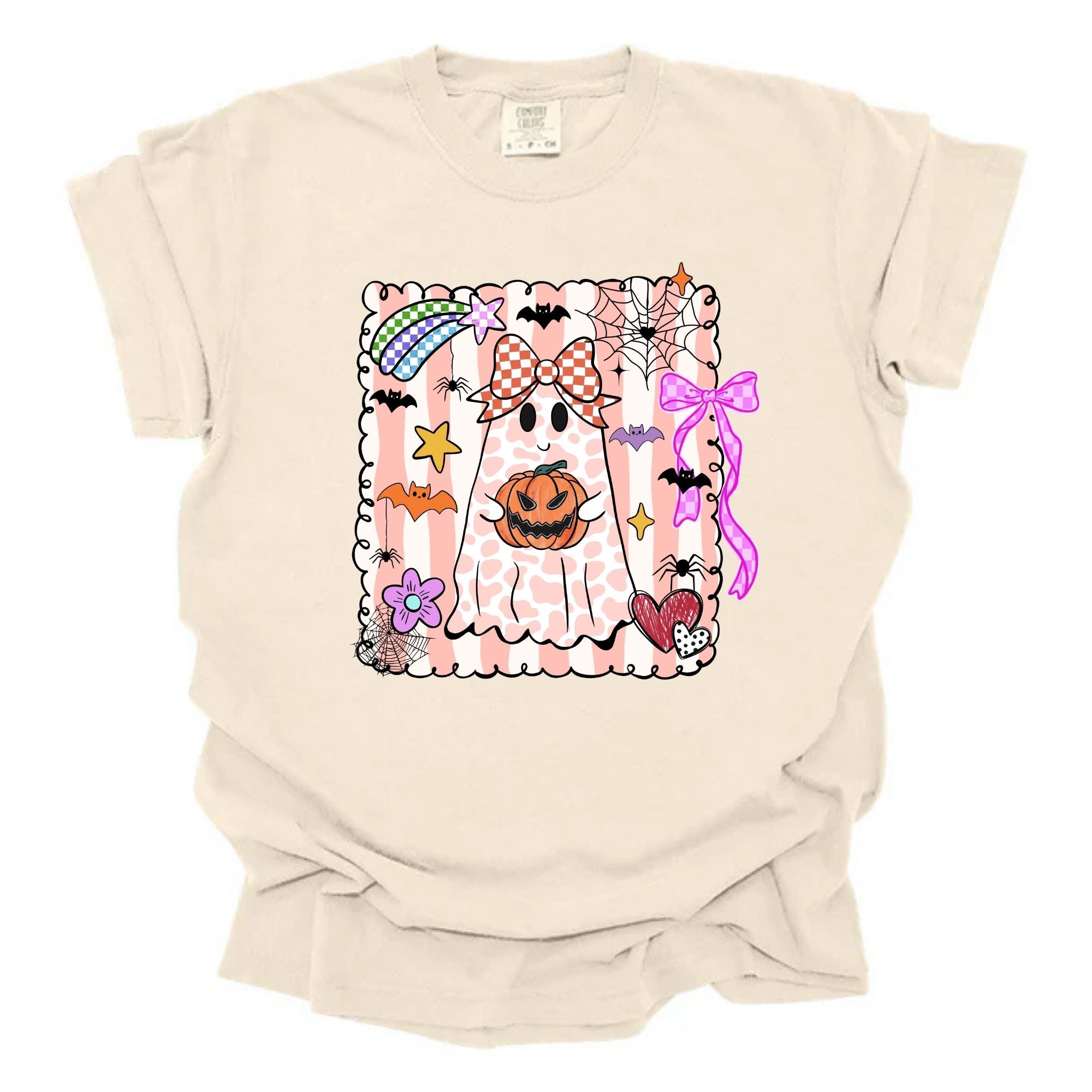 Preppy Trendy Checkered Cow Print Ghost