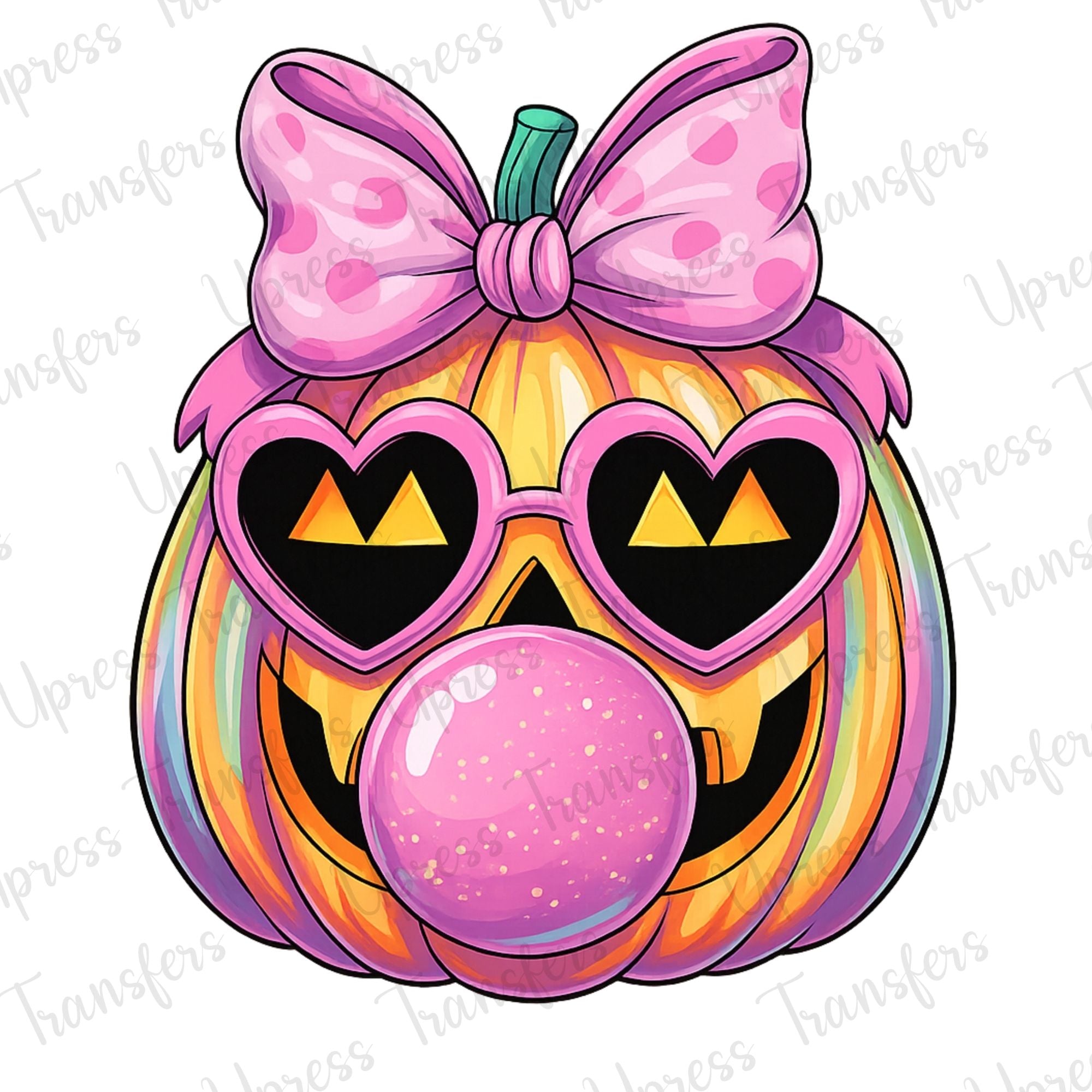 Pumpkin Blowing Bubble