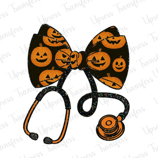 Pumpkin Bow Stethoscope