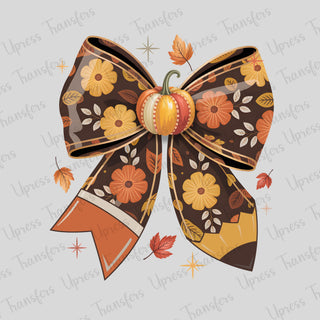 Pumpkin Floral Bow