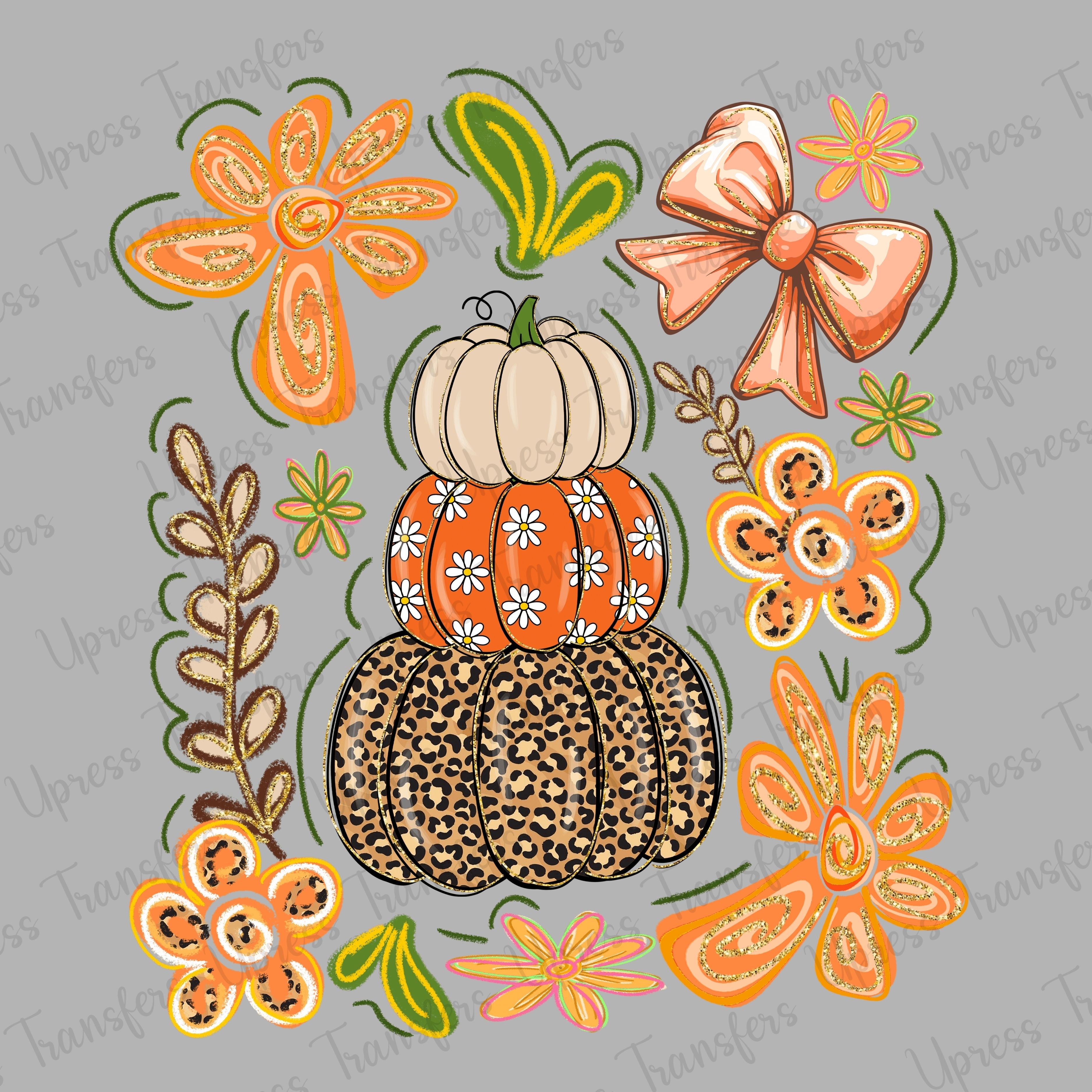 Pumpkin Flower Trio