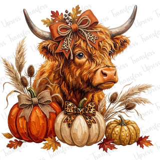 Pumpkin Patch Cow