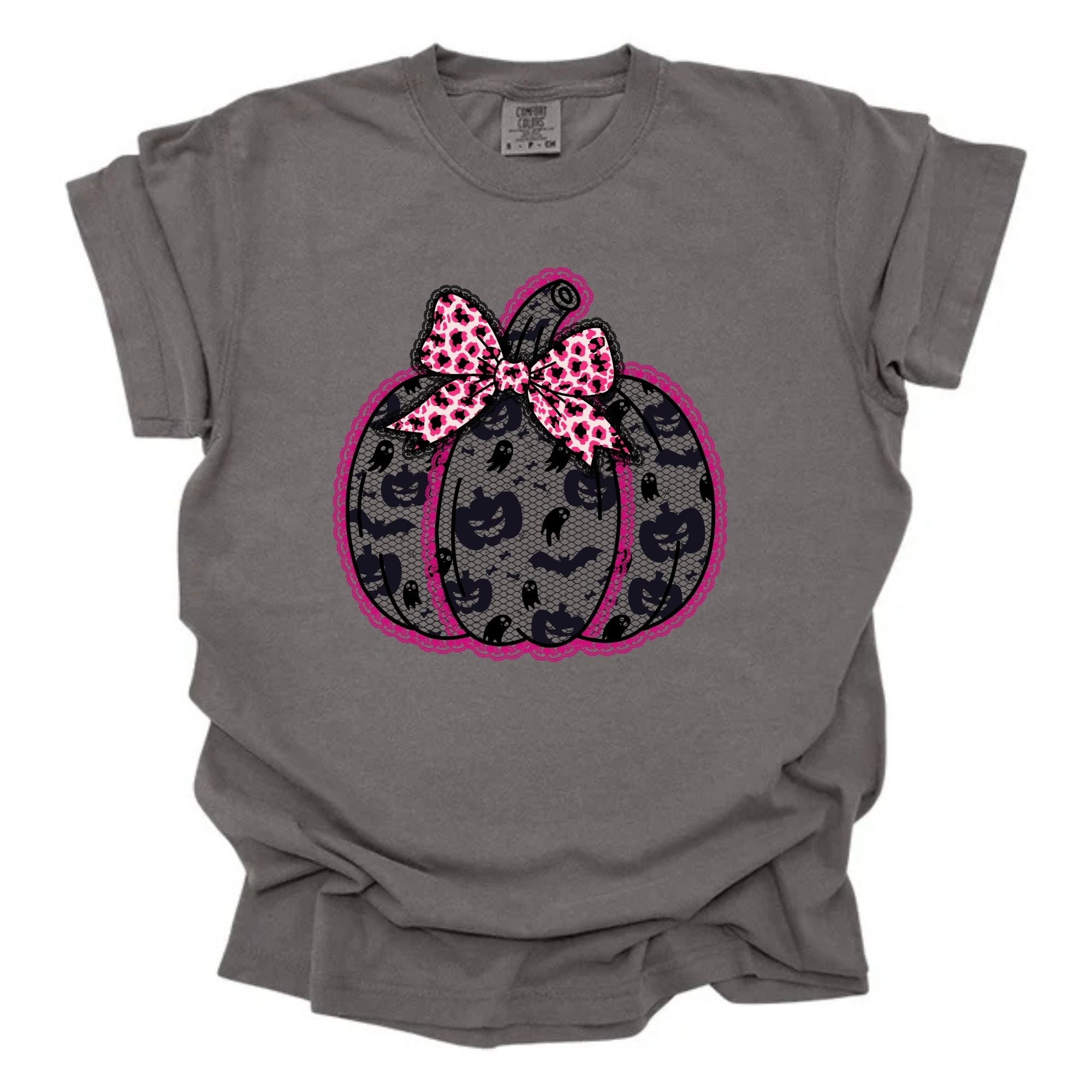 Pumpkin Pink and Black Lace