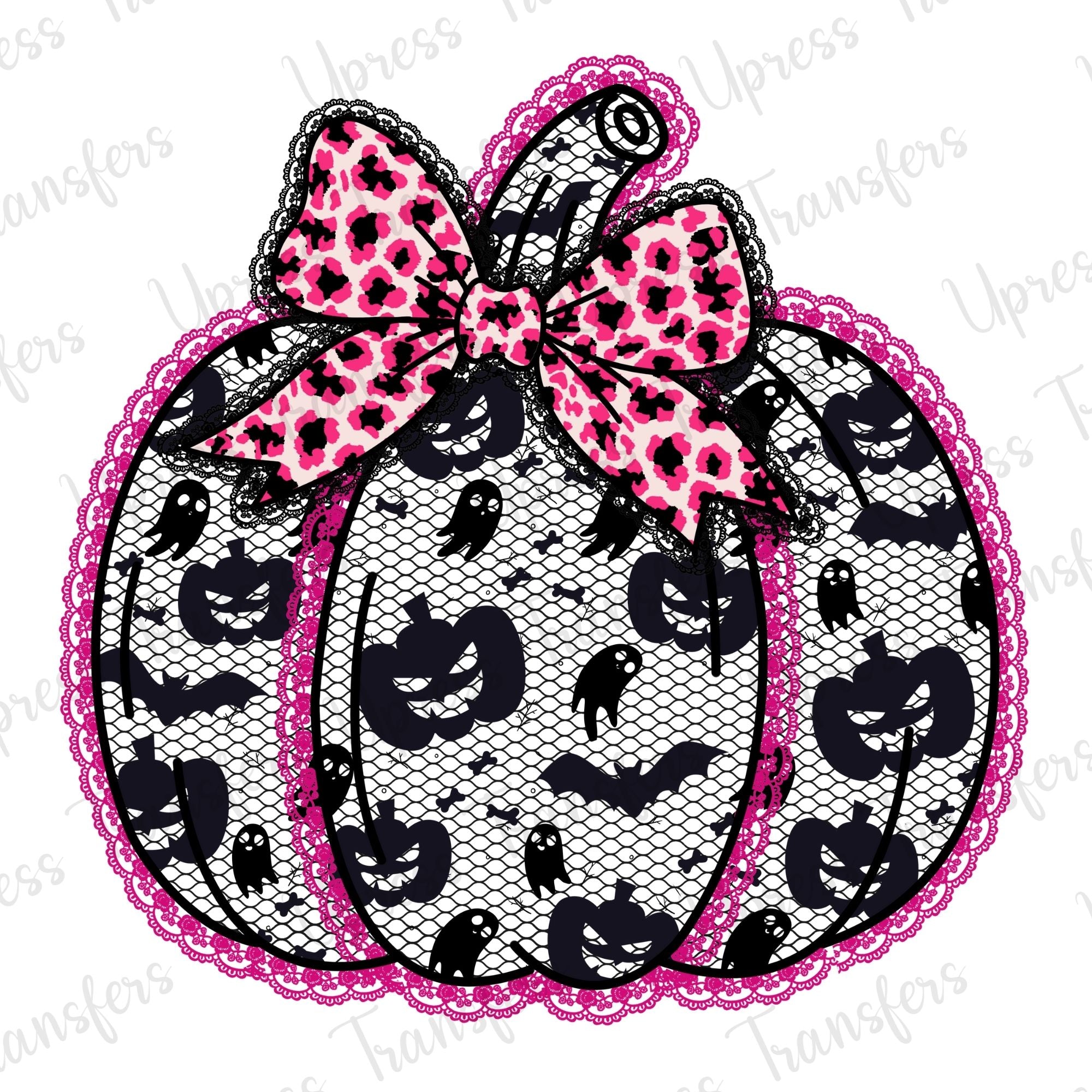 Pumpkin Pink and Black Lace