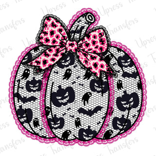 Pumpkin Pink and Black Lace