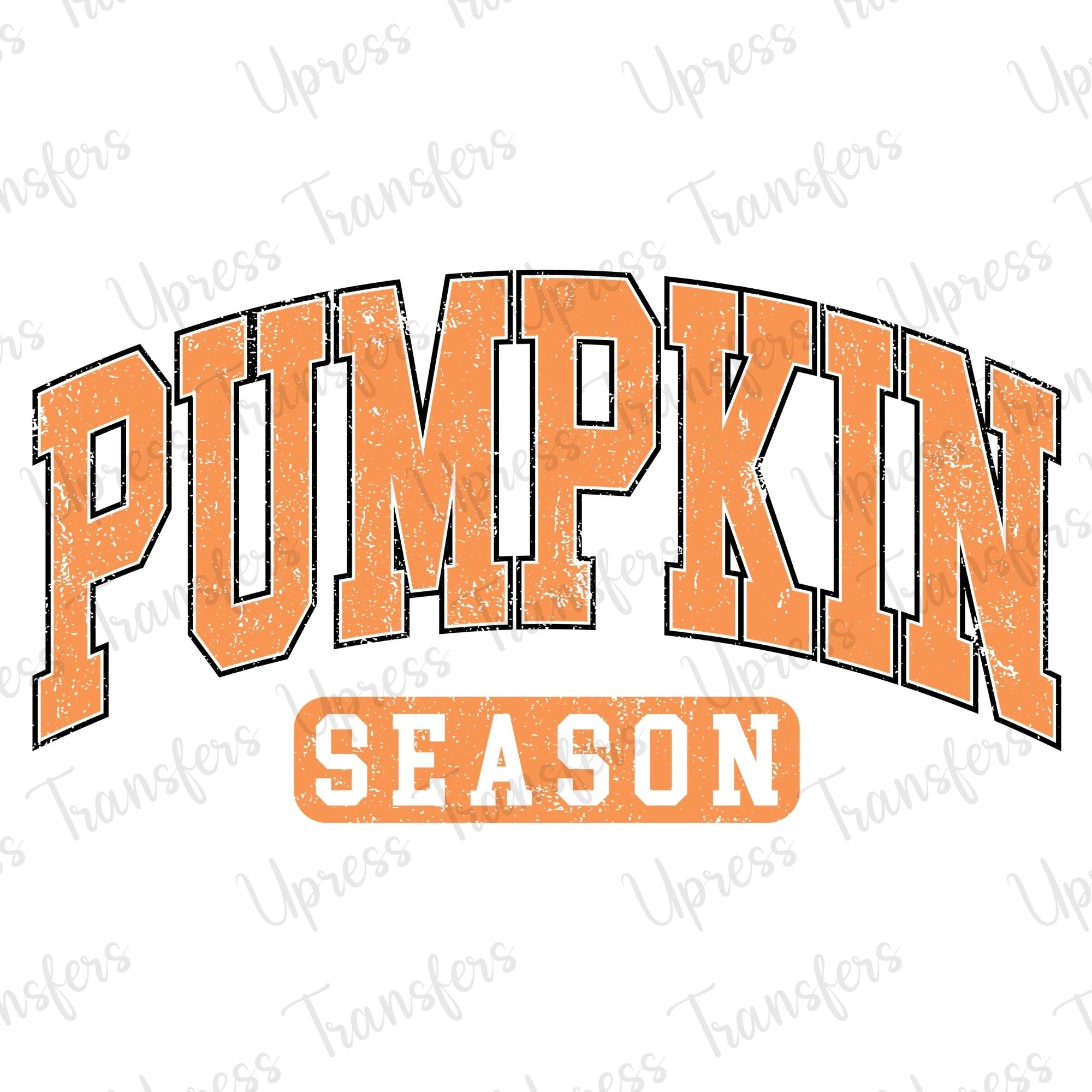 Pumpkin Season Varsity Orange Distressed
