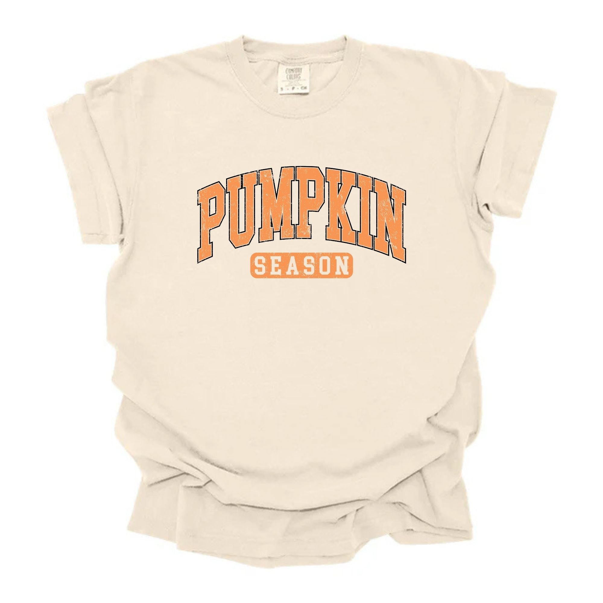 Pumpkin Season Varsity Orange Distressed