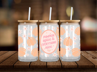 Pumpkin Spice and Everything Nice Pumpkins 16 Oz Wrap