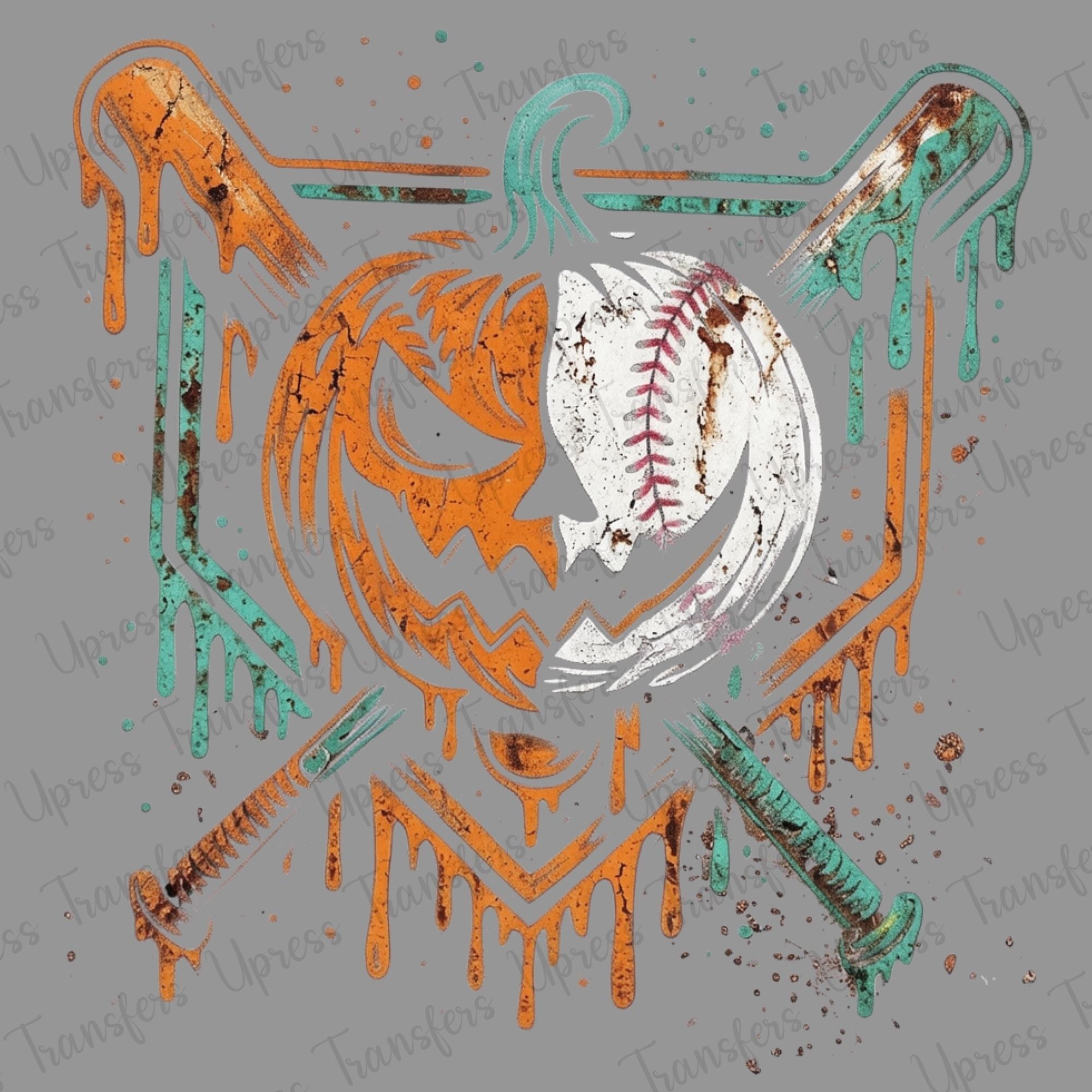 Pumpkin and Baseball Drip