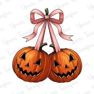 Pumpkins Tied With Bow