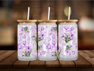 Purple Floral  16 Oz Wrap