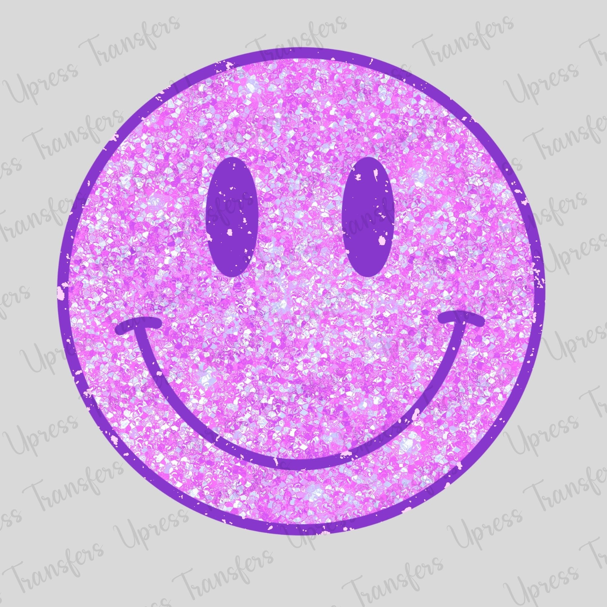 Purple Glitter Smiley