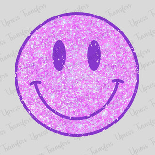 Purple Glitter Smiley