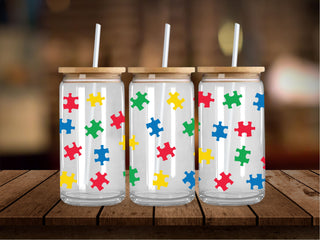 Puzzle Pieces 16 Oz Wrap