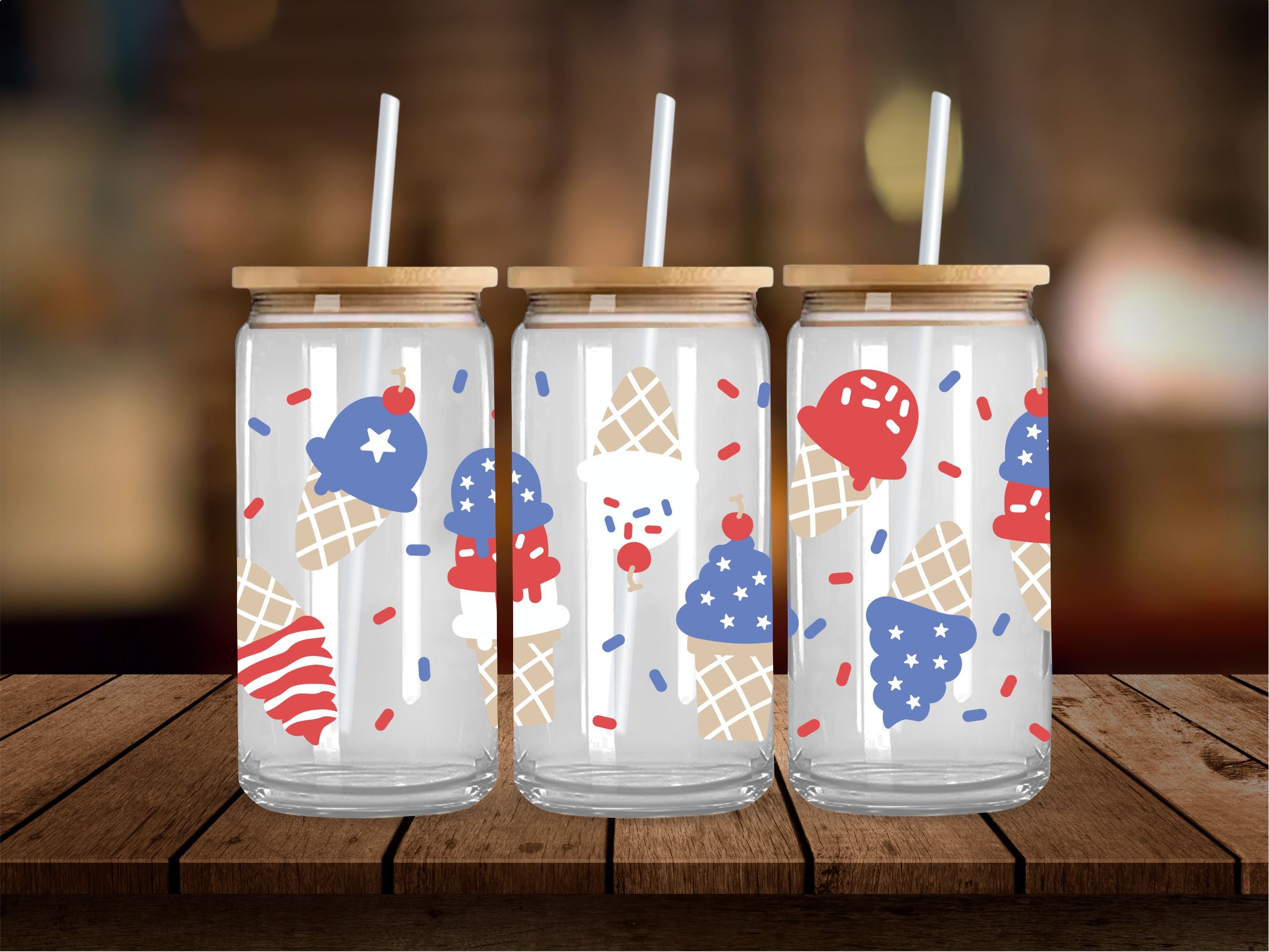 RWB Ice Creams 16 Oz Wrap