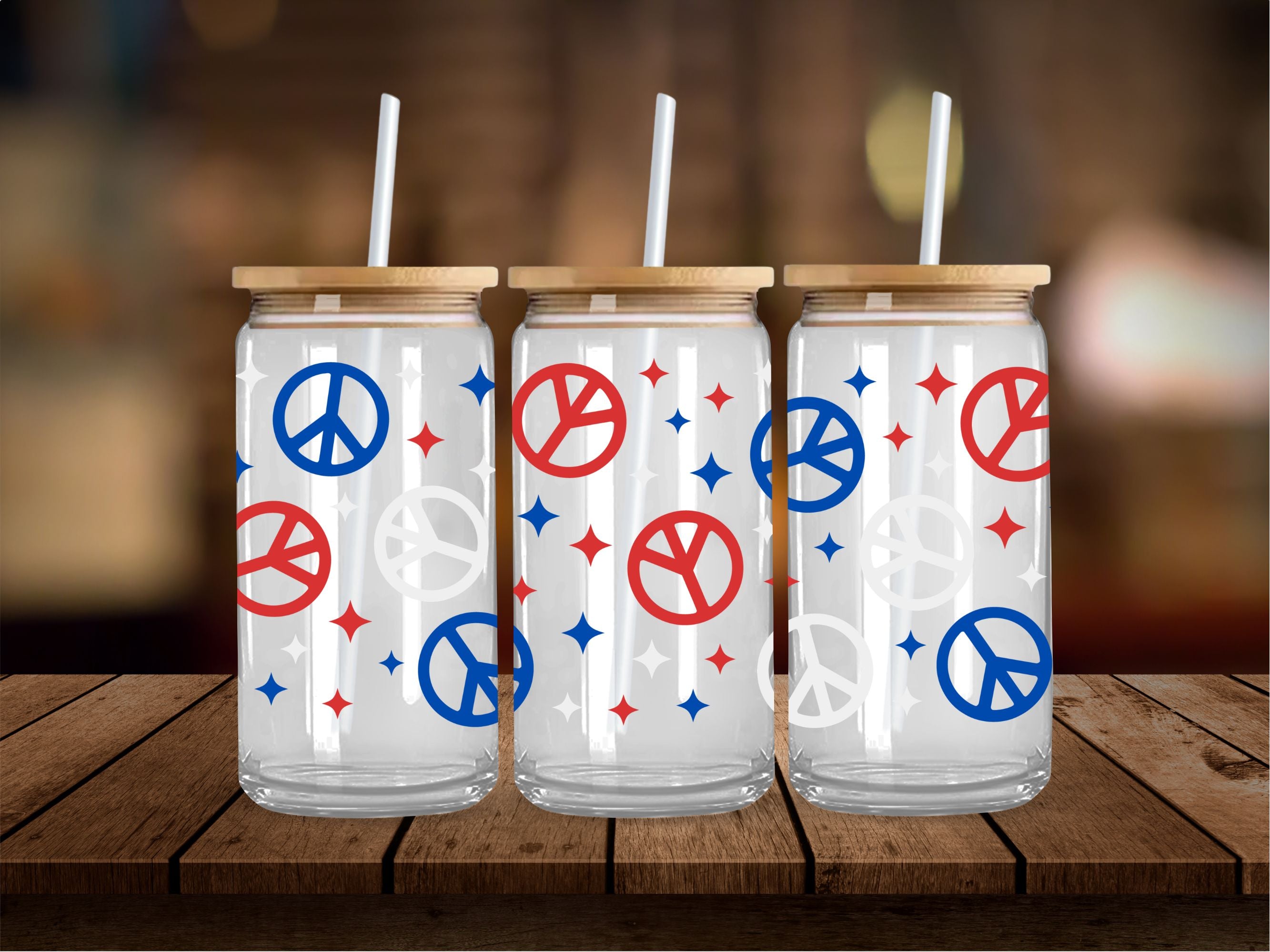 RWB Peace 16 Oz Wrap