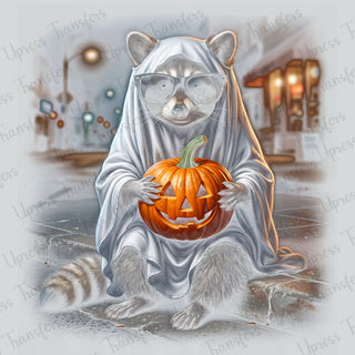 Racoon Pumpkin Ghost Blk OUT