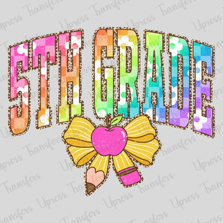 Rainbow Checkered Fifth Grade