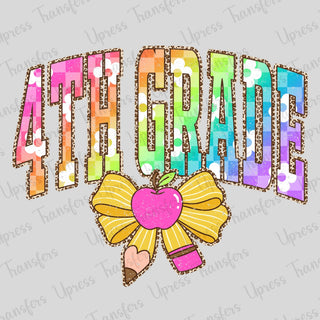 Rainbow Checkered Fourth Grade