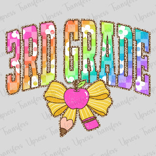 Rainbow Checkered Third Grade