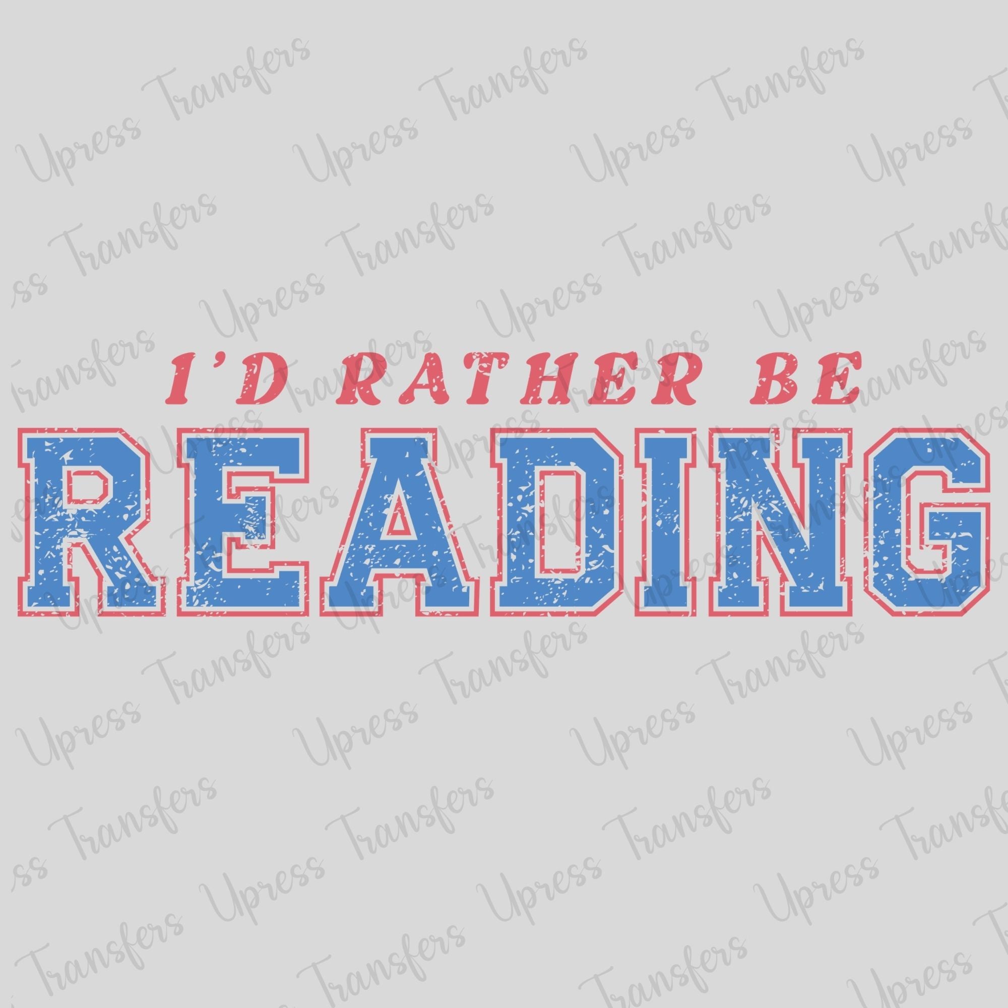 Rather Be Reading Blue and Red