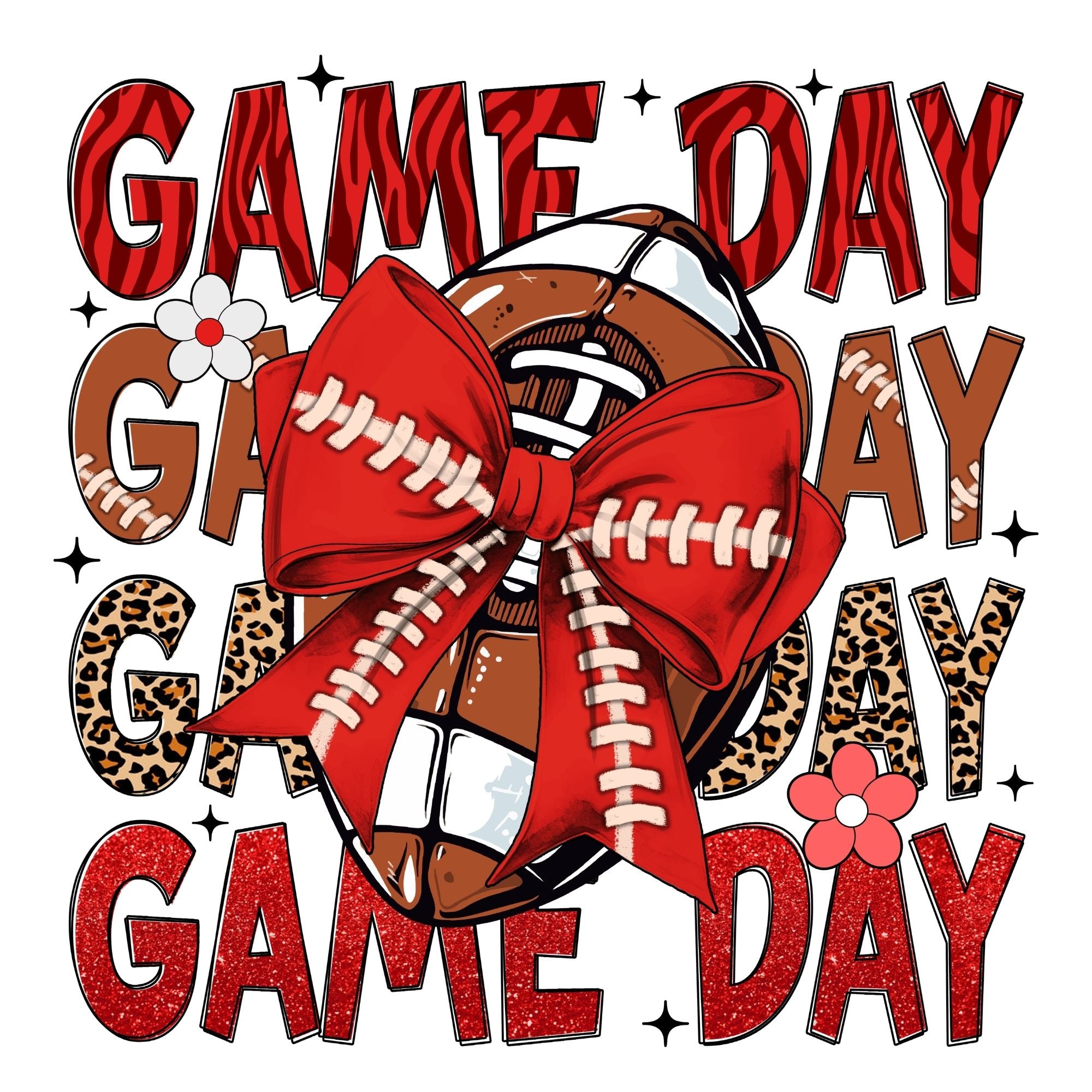 Red Game Day Football