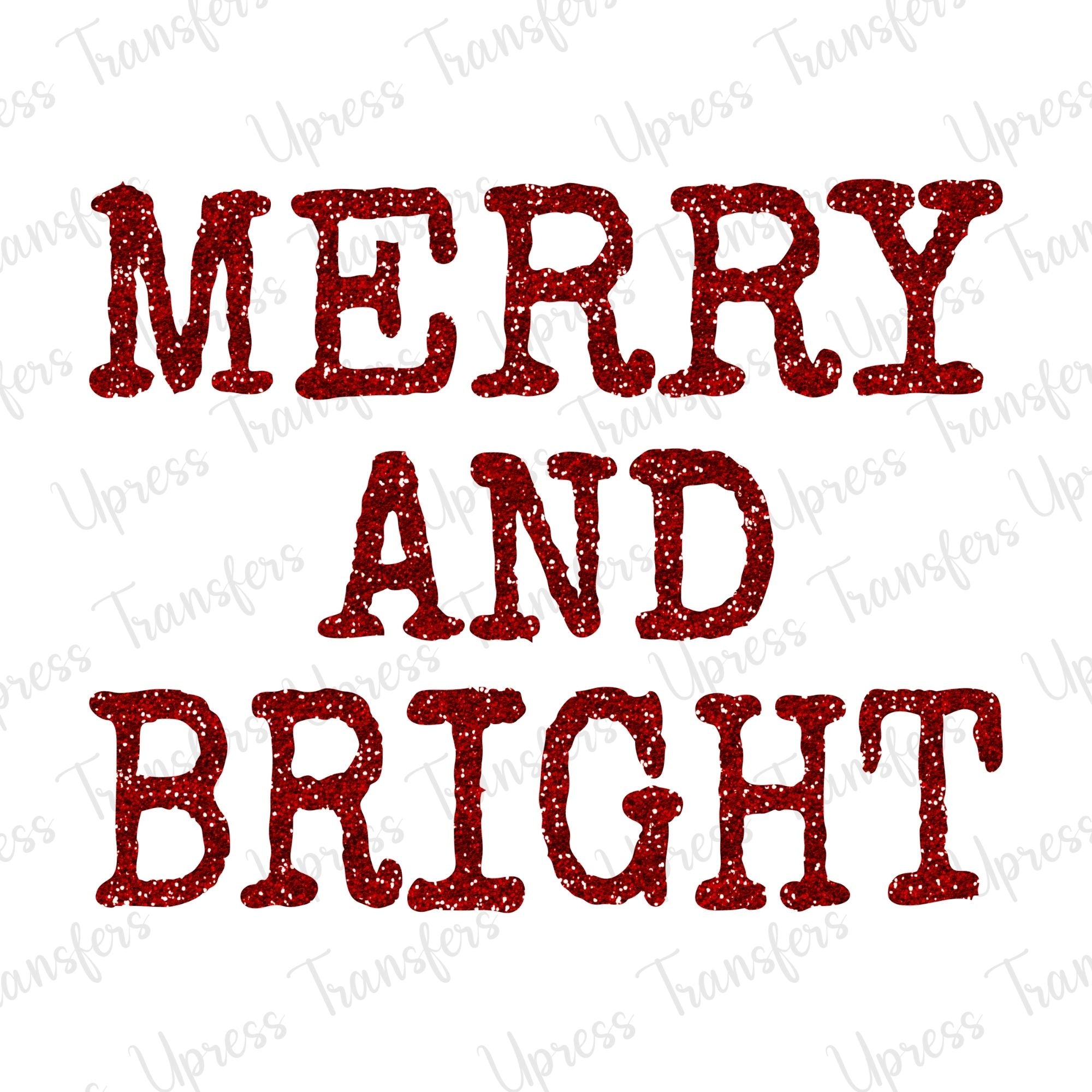 Red Glitter Merry and Bright