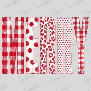 Red Patterns Merry