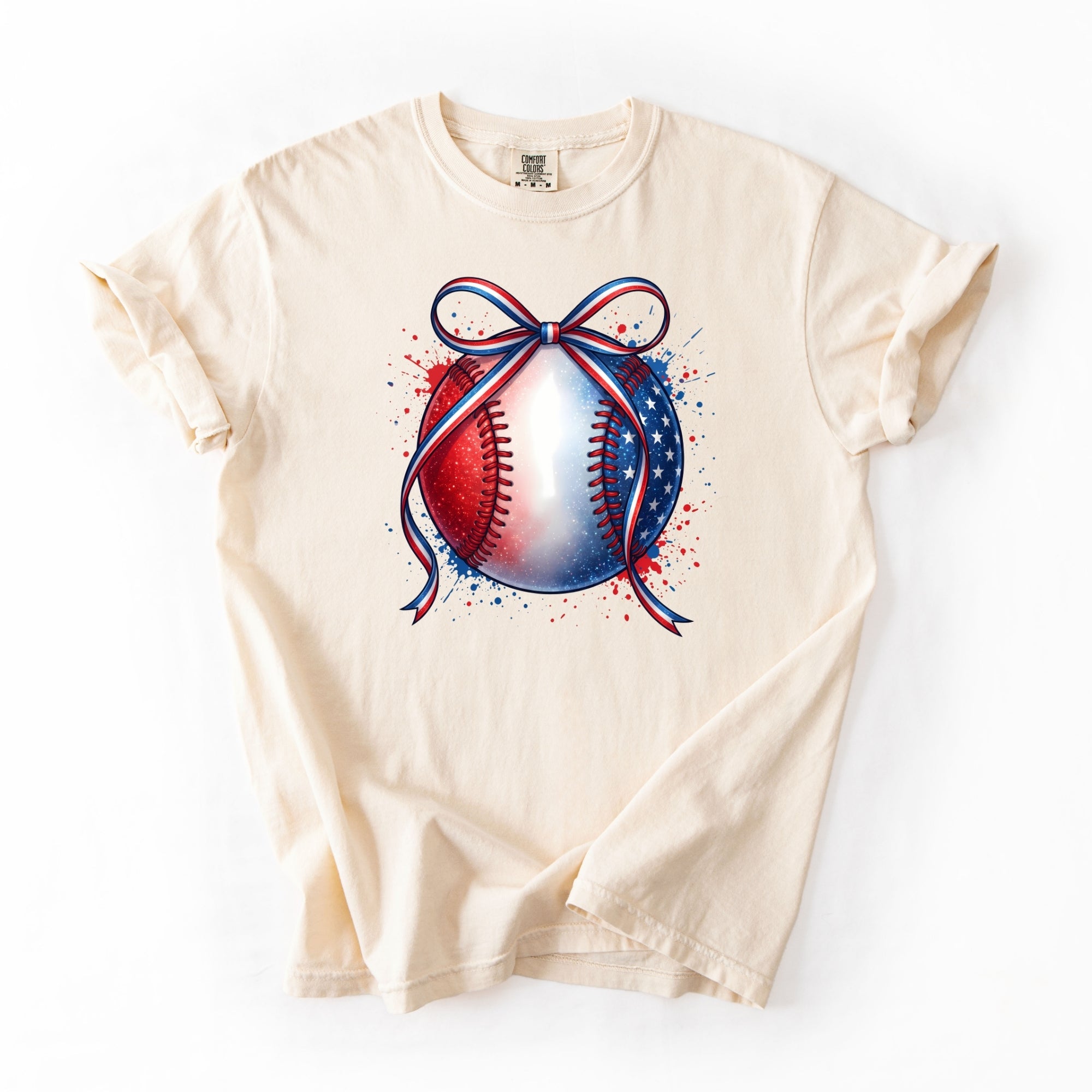 Red White And Blue Splash Baseball
