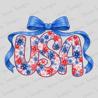 Red White Blue Floral USA