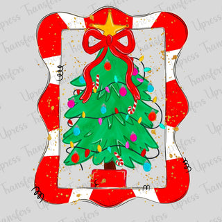 Red White Frame Tree