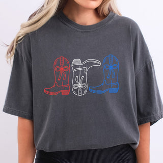 Red White and Blue Boots