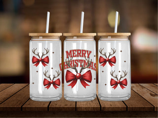 Reindeer Bows 16 Oz Wrap