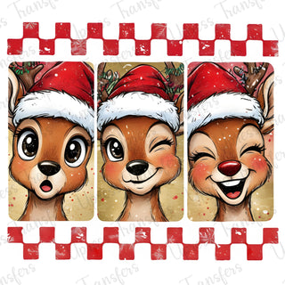 Reindeer Trio Checkered