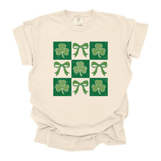 Retro Bows Shamrocks Checkered