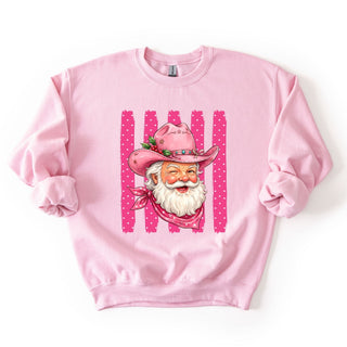 Retro Cheerful Pink Santa