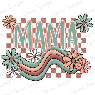 Retro Mama Groovy Checkered
