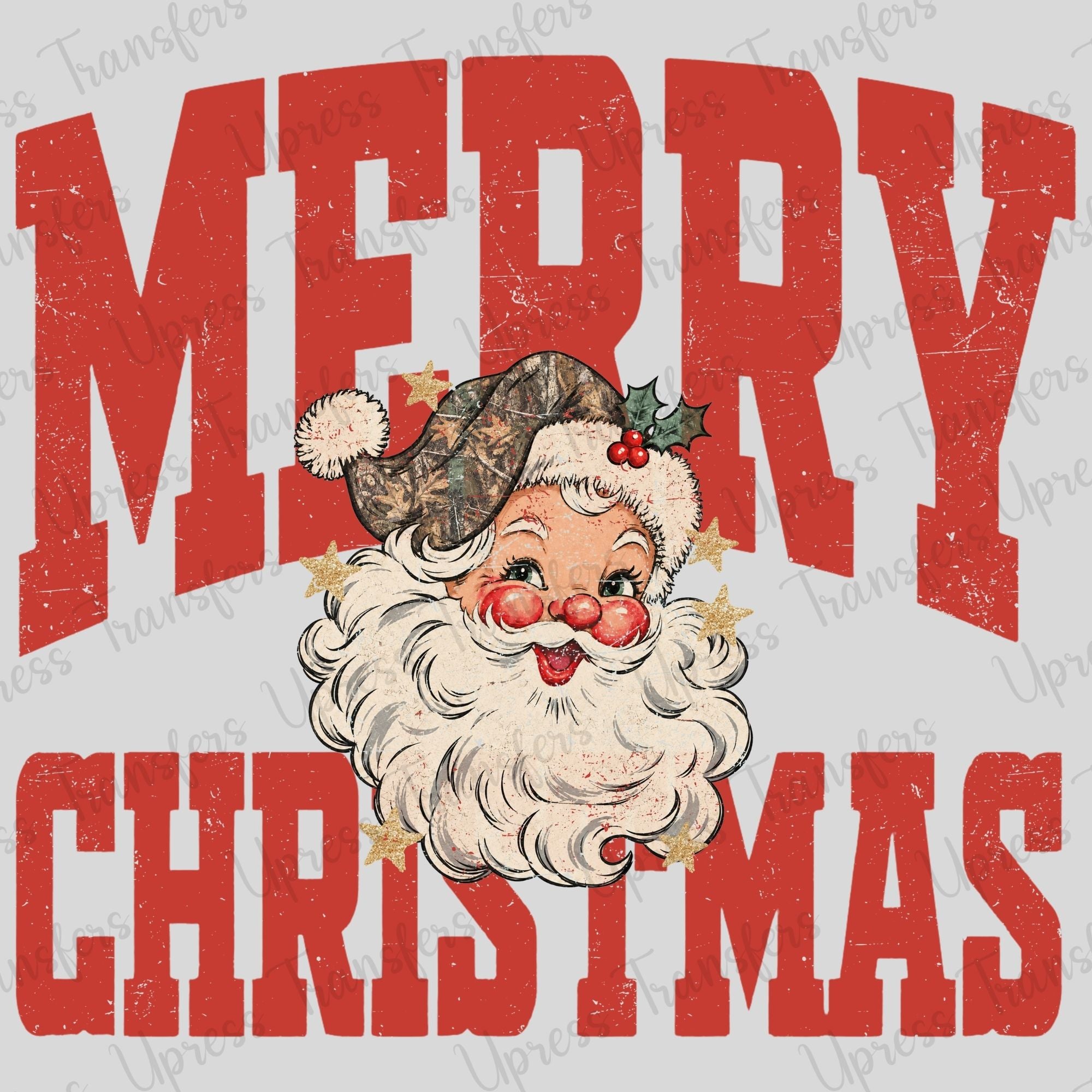 Retro Merry Christmas Santa