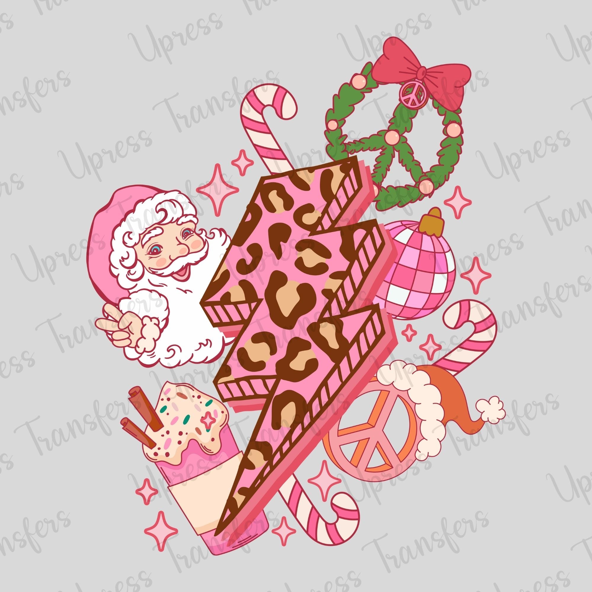 Retro Santa Peace Collage