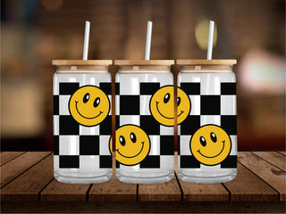 Retro Smiles Checkered 16 Oz Wrap