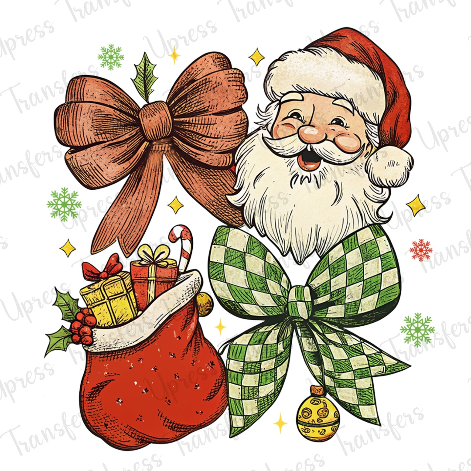 Retro Softened Santa Collage