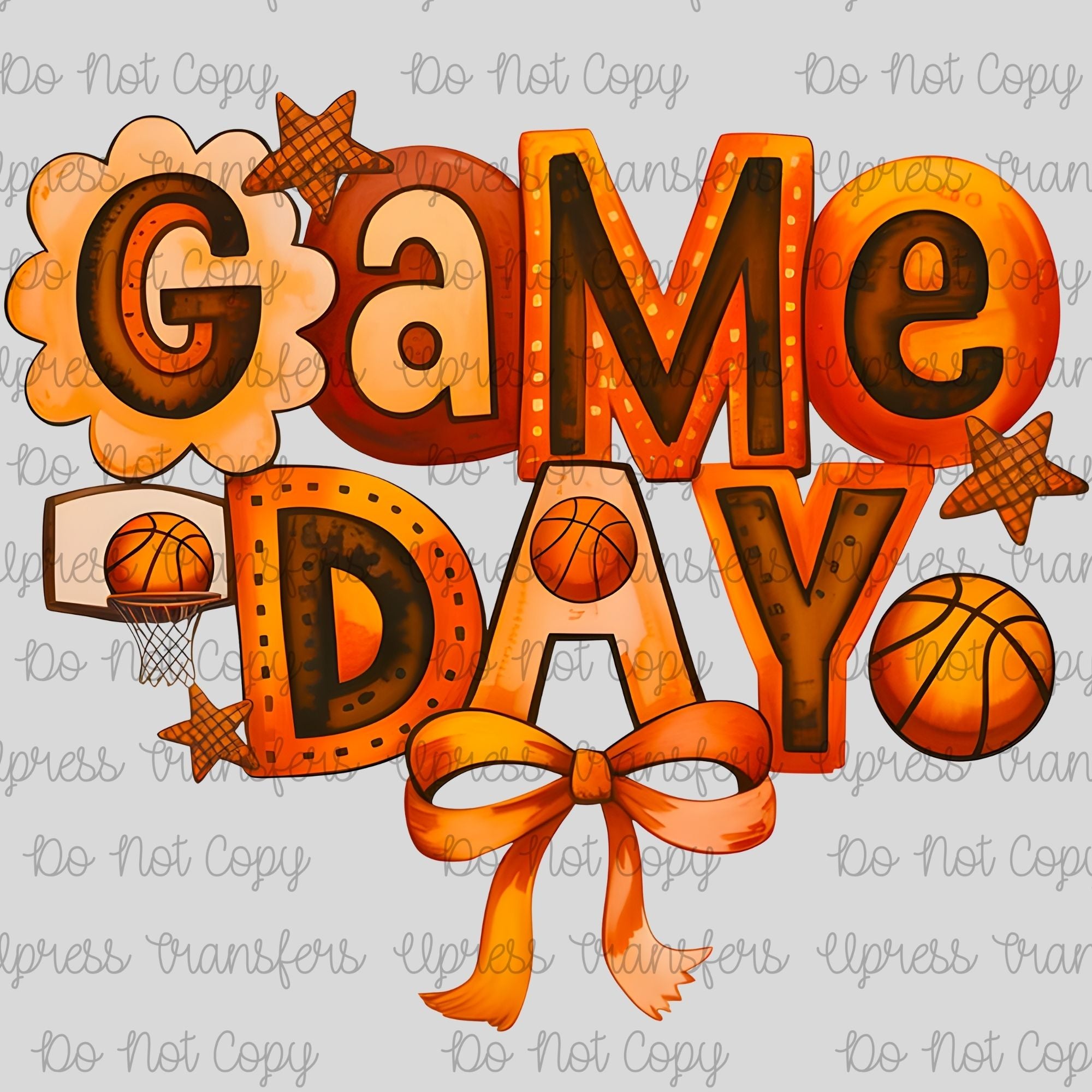 Retro Vibrant Game Day Basketball