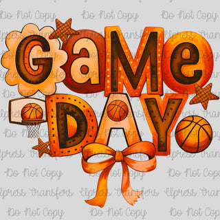Retro Vibrant Game Day Basketball