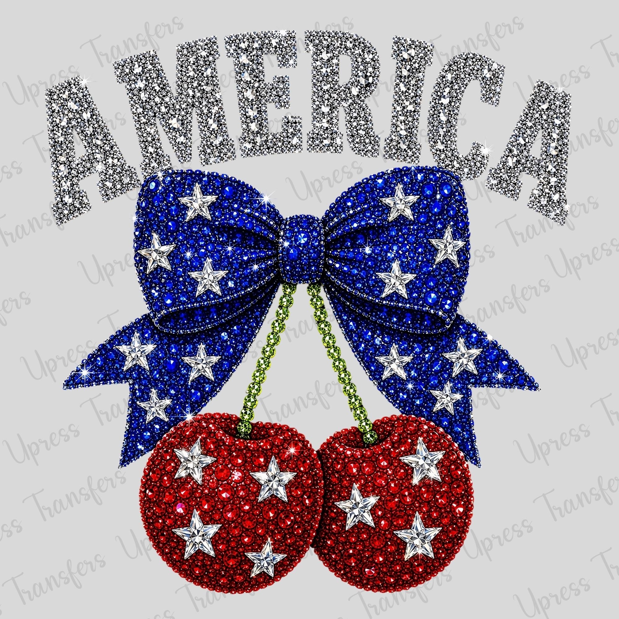 Rhinestone America Cherries