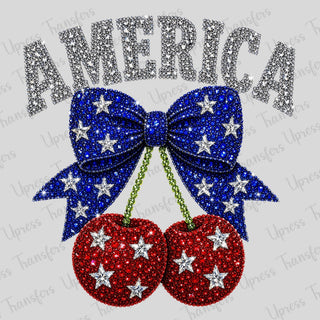 Rhinestone America Cherries