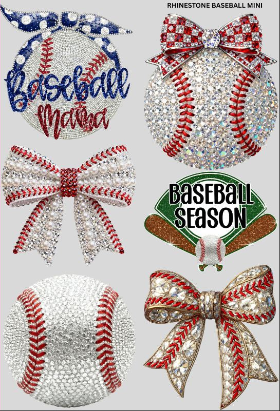 Rhinestone Baseball Mini
